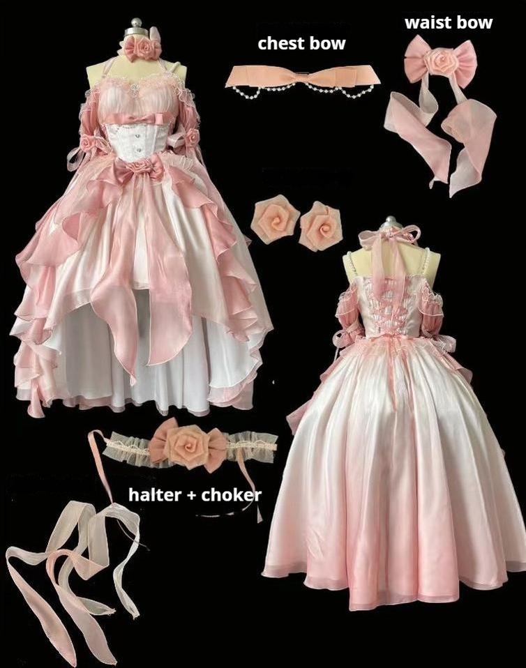 Midsummer Dream - Gradient Color Wedding Lolita JSK Dress Set, Fishbone Waist - image 22