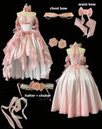 Midsummer Dream - Gradient Color Wedding Lolita JSK Dress Set, Fishbone Waist - image 22