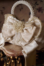 Champagne Satin 3D Bow Sweet Lolita Handbag - image 3