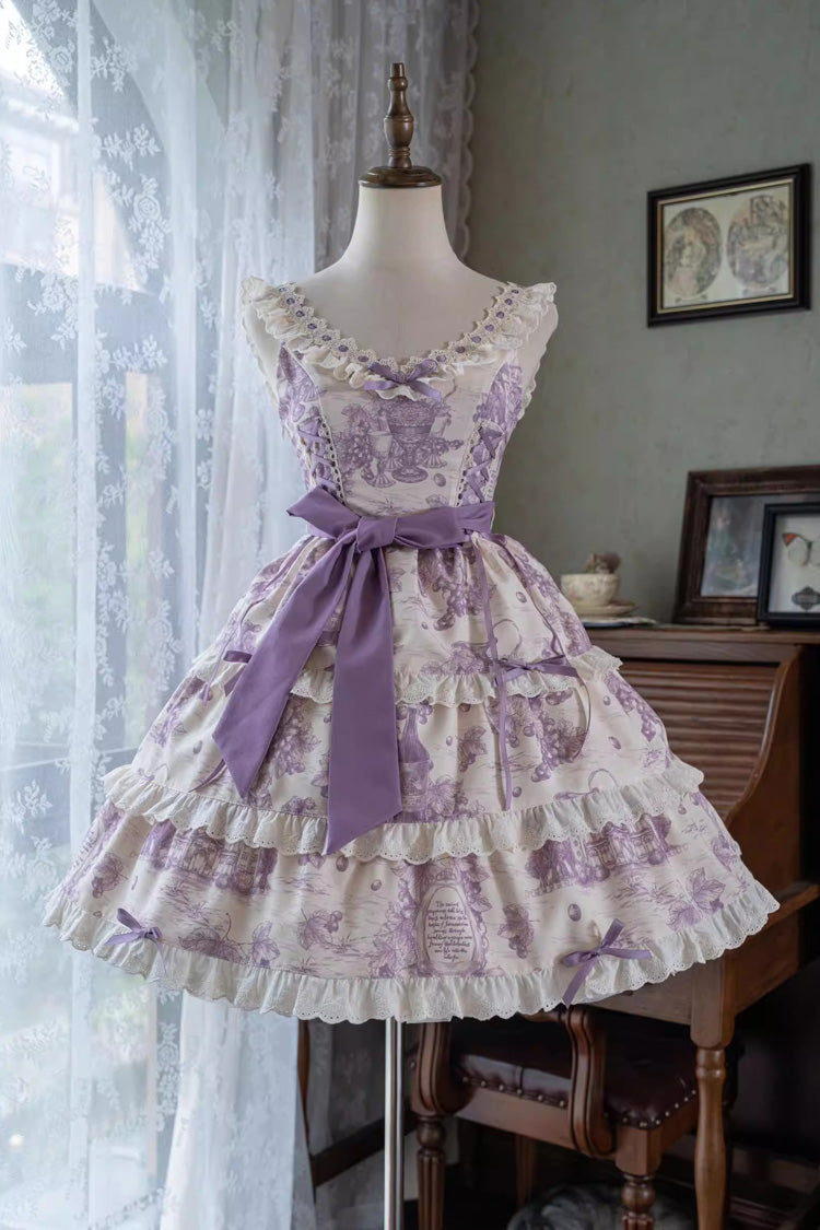 Grape Moon Almanac - Adjustable-Length Sweet Lolita JSK Dress - image 4