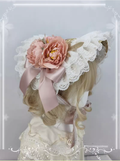 Country Lace Flower Lolita Bonnet, Multicolor - image 1