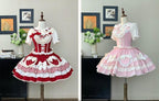 Sweet Lolita Jacquard Blouse, Strawberry Embroidery Collar - image 9