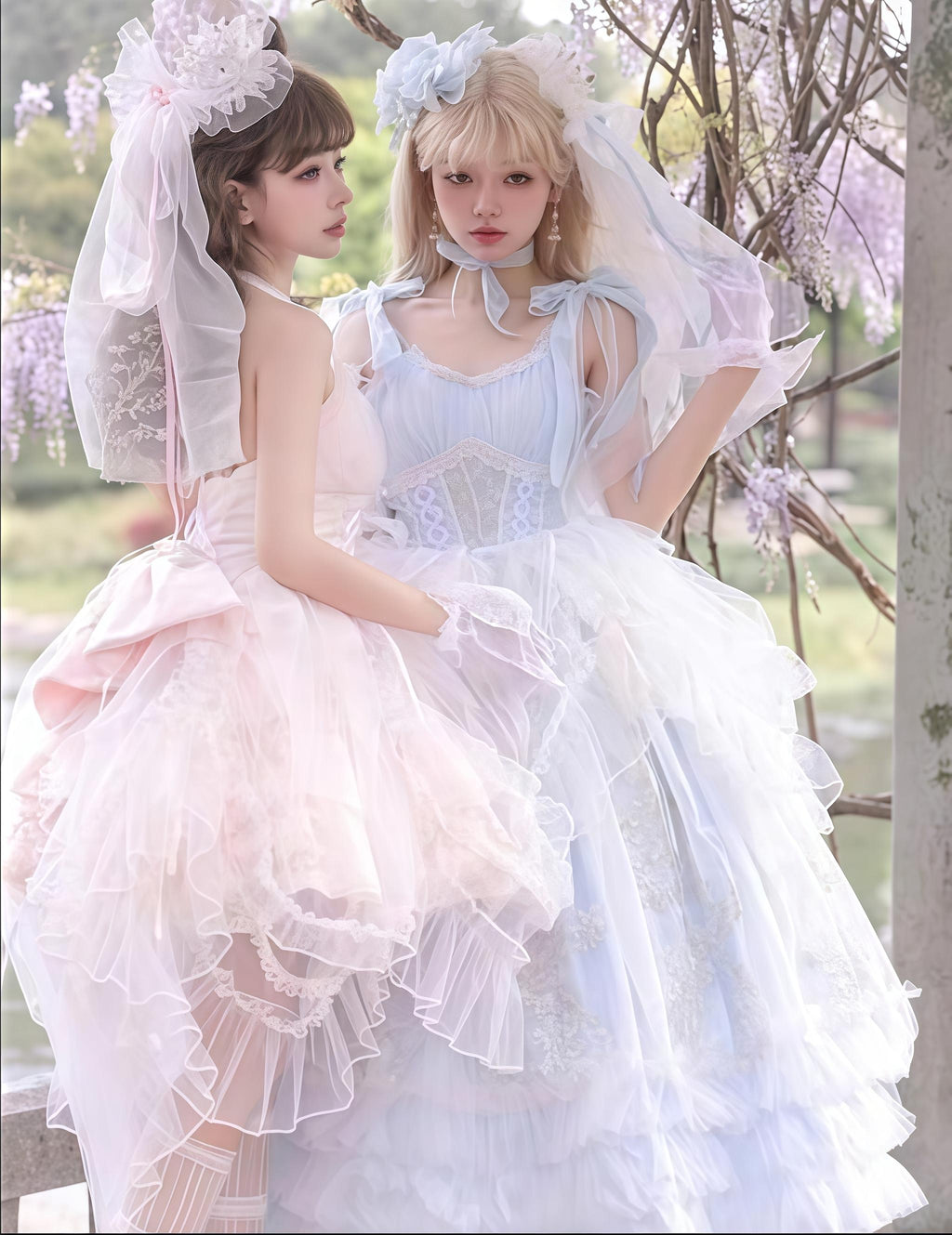 Endless Summer - Bridal Wedding Lolita JSK Open-Back Dress - image 5
