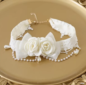 Elegant Lolita Lace Camellia Necklace - image 5