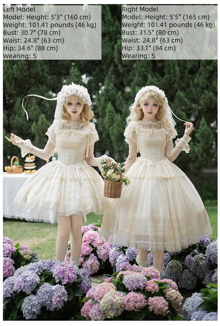 Confession Poem - Classic Lolita Corset JSK Set, Lace & Bows - image 10
