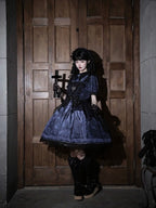 Midnight Rose Cemetery Dress with Overlay - iris de nuit - image 7
