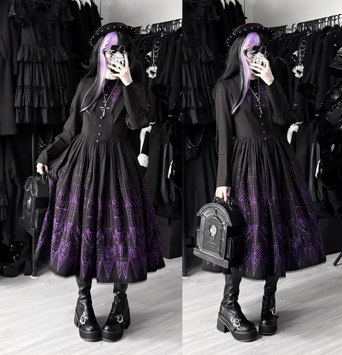 Dream Window - Gothic Lolita Church Embroidery OP Dress, Back Zipper - image 20
