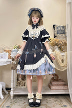 Witch's Banquet - Printed Doll-like Sweet Lolita OP, Apron-like Front and Accessories - image 1