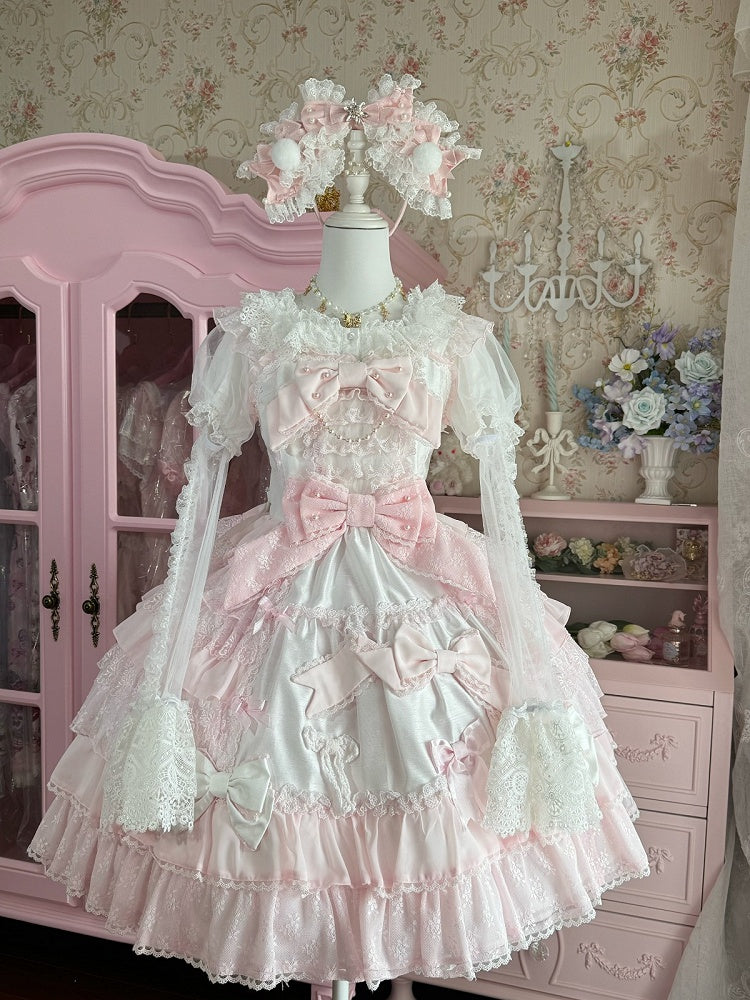Cream Puff-Sleeve Top with Removable Lace Sleeve Extensions - image 2