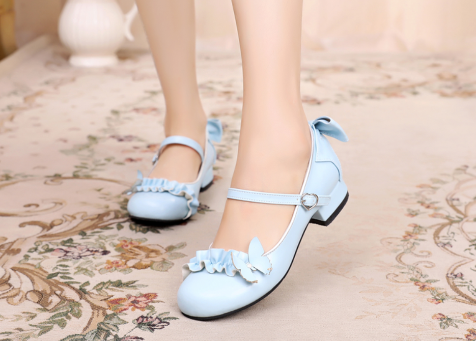 Stand Still and Don't Fly - Daily Sweet Lolita Round Toe Handmade Shoes - image 2
