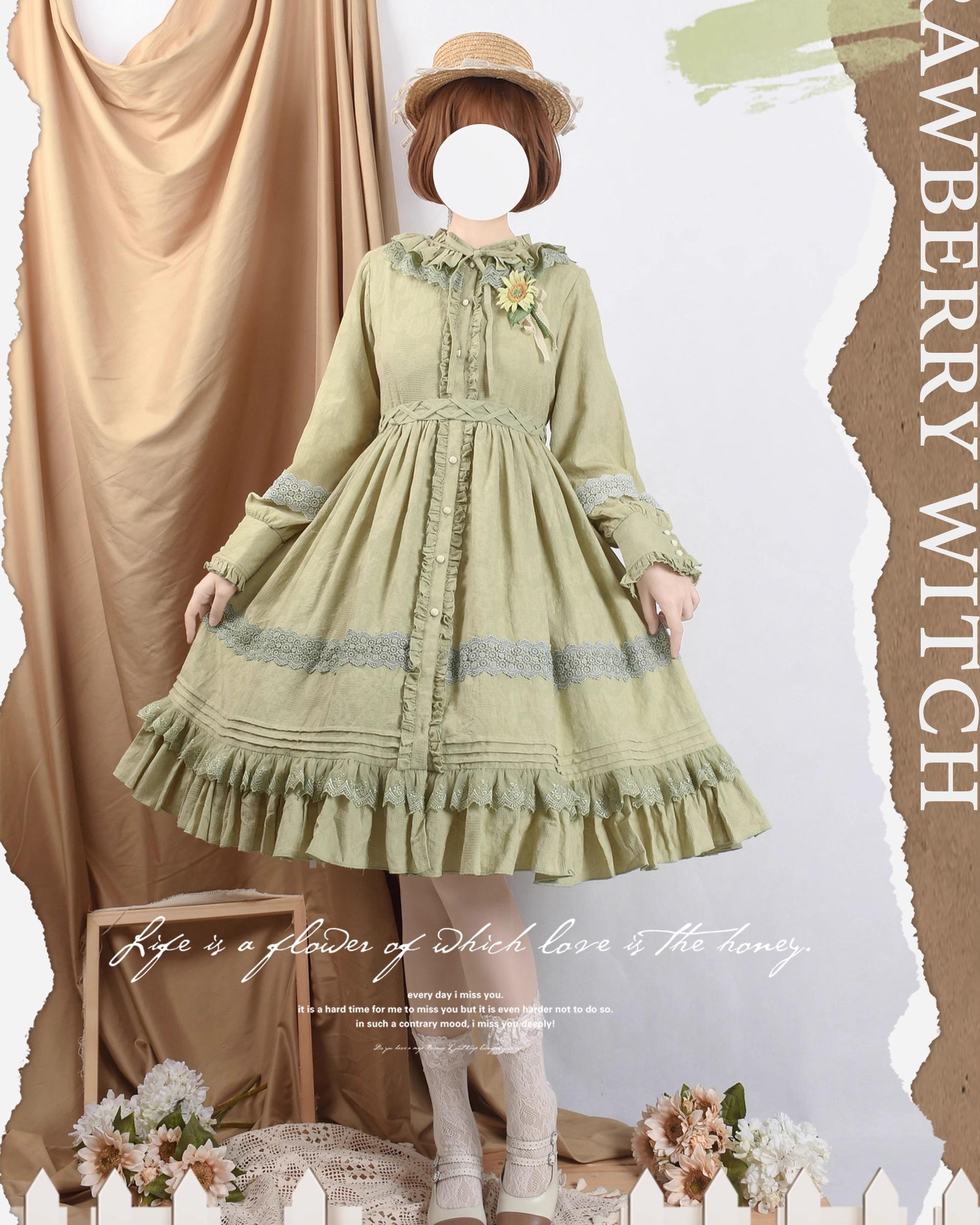 The Spring - Cotton Lolita OP Dress with Long Sleeve - image 3
