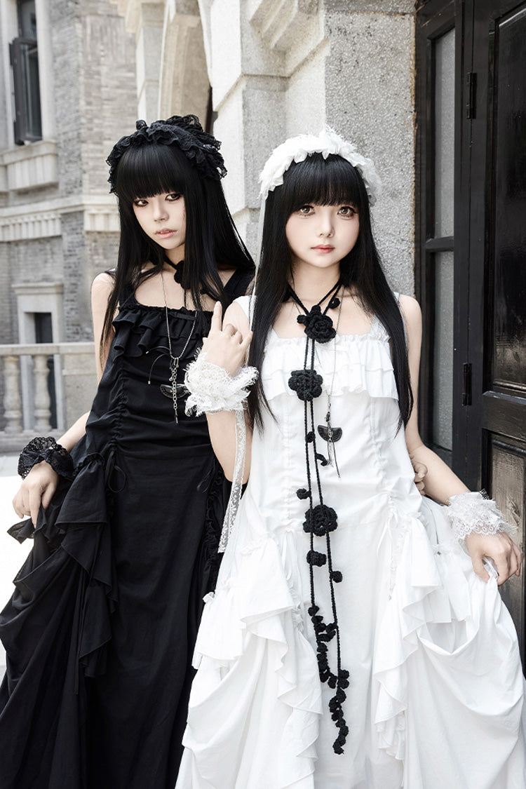 Dream Gothic Lolita Strap Dress in White - image 10