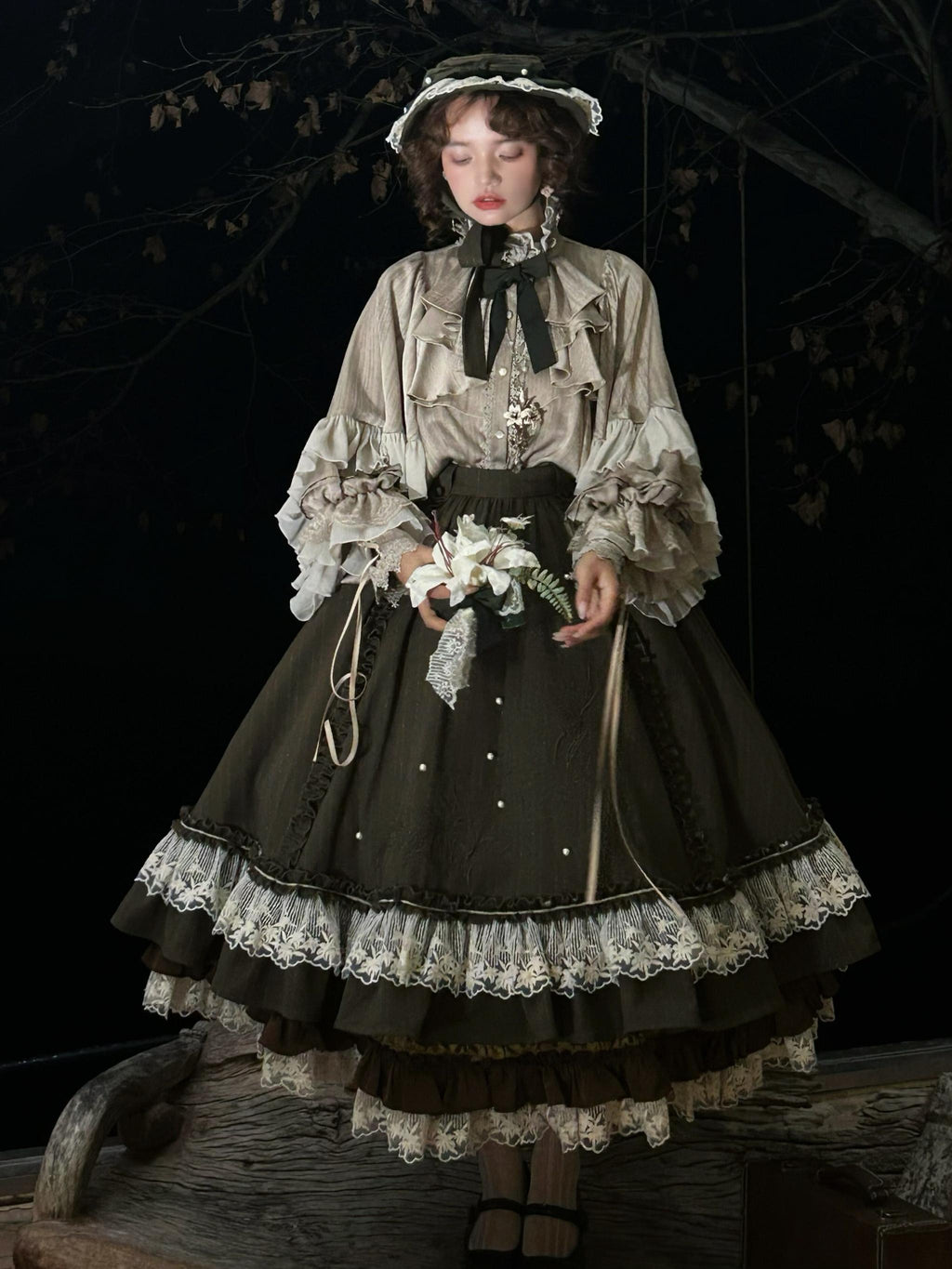 Dragon Bone Cemetery - Gothic Lolita Long Sleeve Blouse - image 46