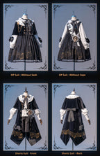 Black and White Sonata - Ouji Lolita Vest Suit and Vintage Lolita OP Dress - image 39