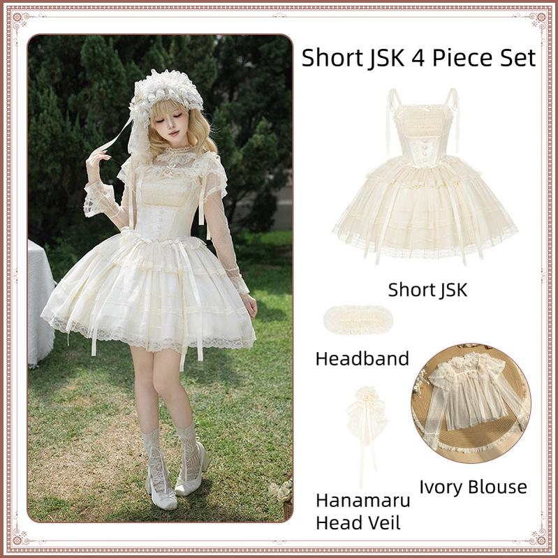 Confession Poem - Classic Lolita Corset JSK Set, Lace & Bows - image 32
