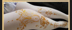 Elegant Lolita Gold Foil Printed Tights - image 3