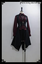 Red and Black 4.0 - Ouji Lolita Long Vest & Red Blouse - image 14