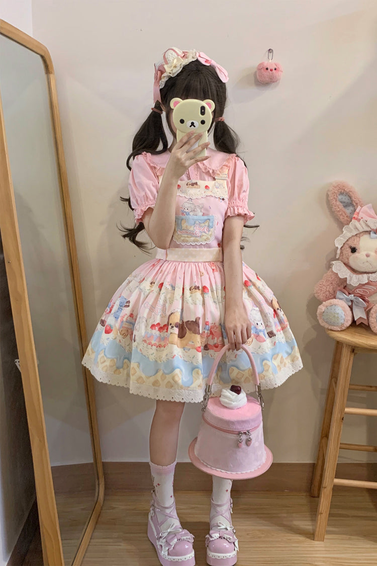 Cream Party Sweet Lolita JSK Dress in Three Colors - image 2