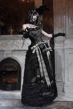 Cupid's Magic Box - Gothic Lolita Long Skirt in Black - image 5