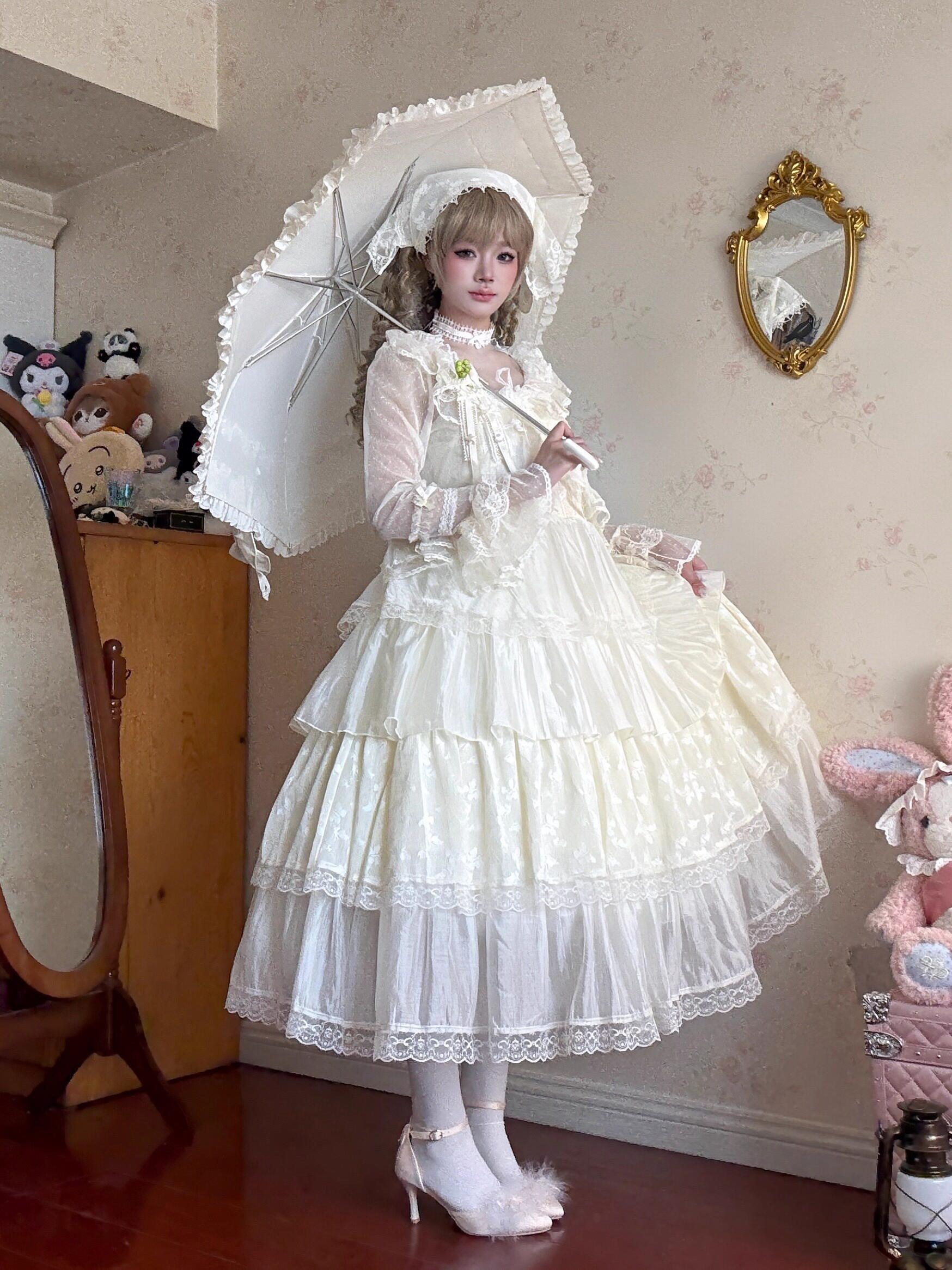 Raven and Lace Classic Lolita Foldable Ruffle Parasol - image 11