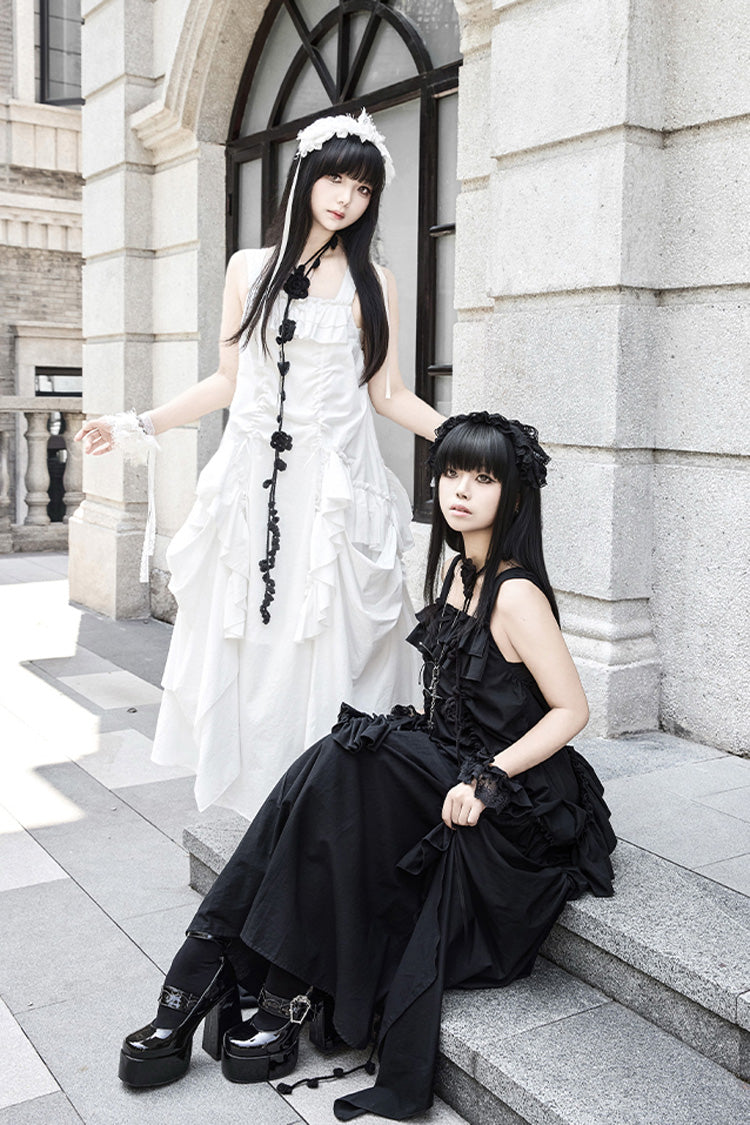 Dream Gothic Lolita Strap Dress in White - image 7