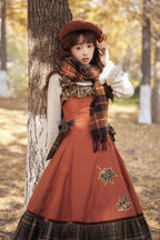 Autumn Chronicles - Sweet Lolita JSK Dress in Red & Green - image 12