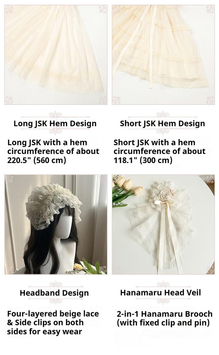 Confession Poem - Classic Lolita Corset JSK Set, Lace & Bows - image 9