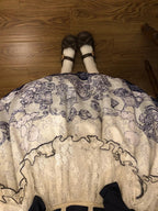 Fantasy Lamb Jacquard Print White Classic Lolita OP and Accessories - image 9