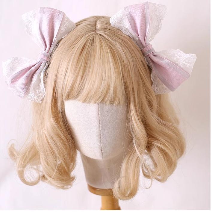 Sweet Lolita Handmade Christmas Pink Headdress - image 3