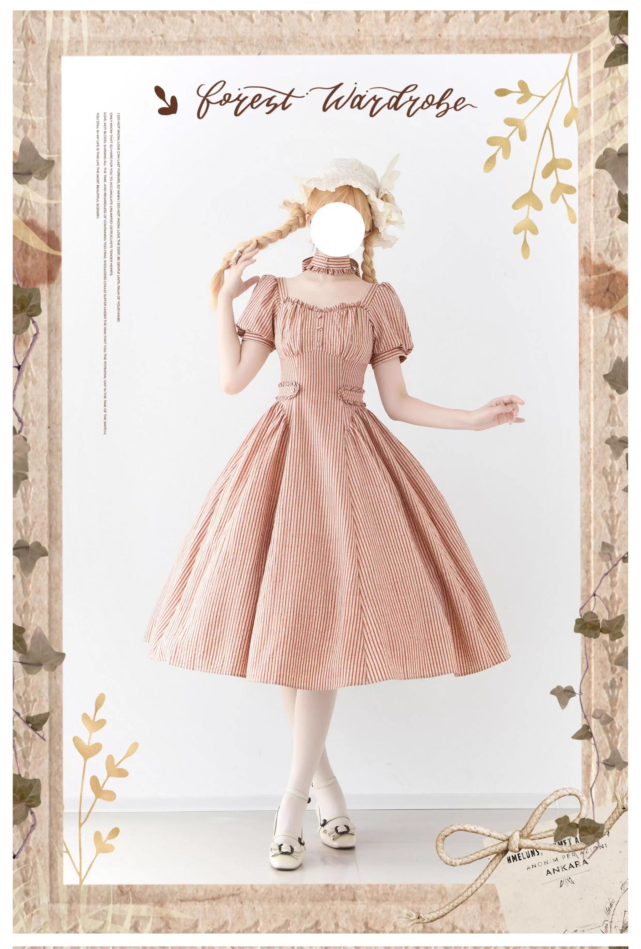 Chantilly Forest - Classic Lolita OP Dress With Square Neck & Underskirt - image 38
