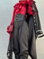 Black Ouji Fashion Lolita Pants with Separate Corset Belt - image 8
