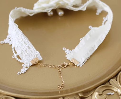 Elegant Lolita Lace Camellia Necklace - image 8