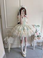 Ribbons of Love Sweet Lolita Tiered JSK Dress - image 6