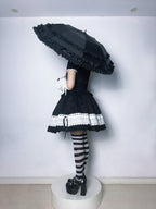 Raven and Lace Classic Lolita Foldable Ruffle Parasol - image 15