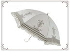 Lyre Academy - Classic Lolita 2-Fold Parasol, Lyre Print and Embroidered Trim - image 4