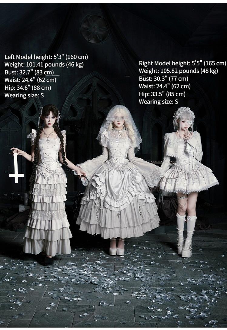 Humanoid Robot - Silver Gothic Lolita Mermaid Skirt Set - image 5