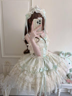 Ribbons of Love Sweet Lolita Tiered JSK Dress - image 29