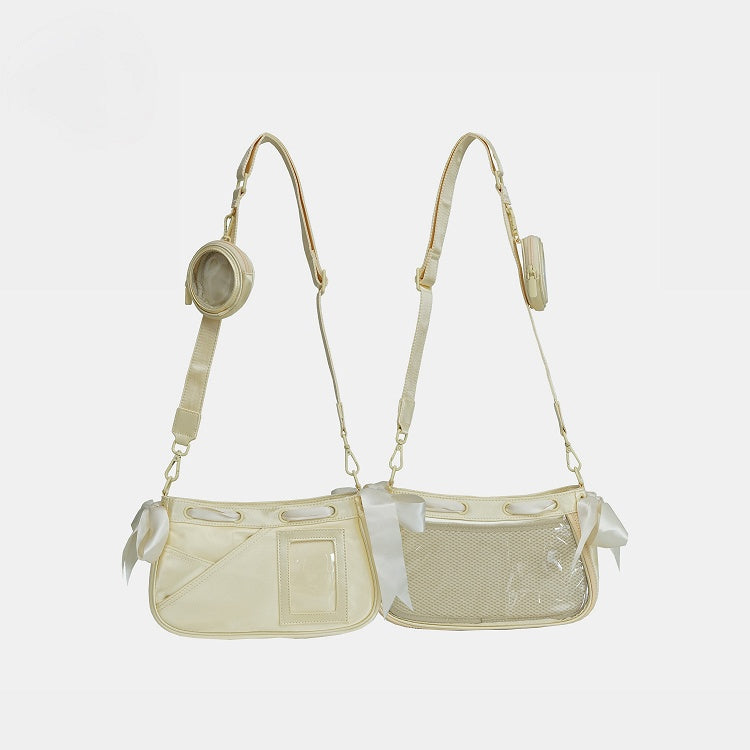 Five-color Bow Accents Balletcore Ita Crossbody Bag - image 6