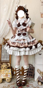Calico Cat - Winter Kawaii Lolita Print JSK - image 1