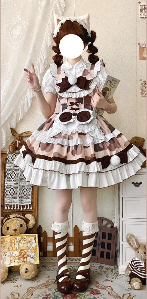 Calico Cat - Winter Kawaii Lolita Print JSK - image 1