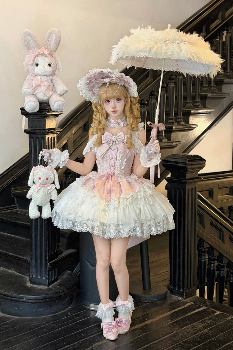 Pink Pearl Ballet Sweet Lolita JSK Dress - image 9