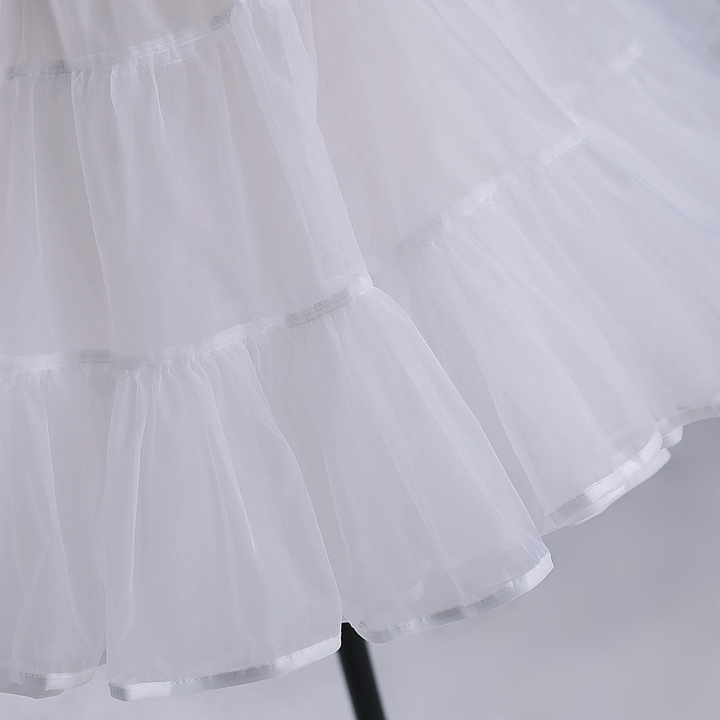 Noloria - Medium-High Volume Lolita White Puffy Petticoat, 17.7" (45 CM) - image 18