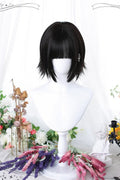 Outward-Curled Ends Air-Bangs Sweet Lolita Wig in Black - image 1