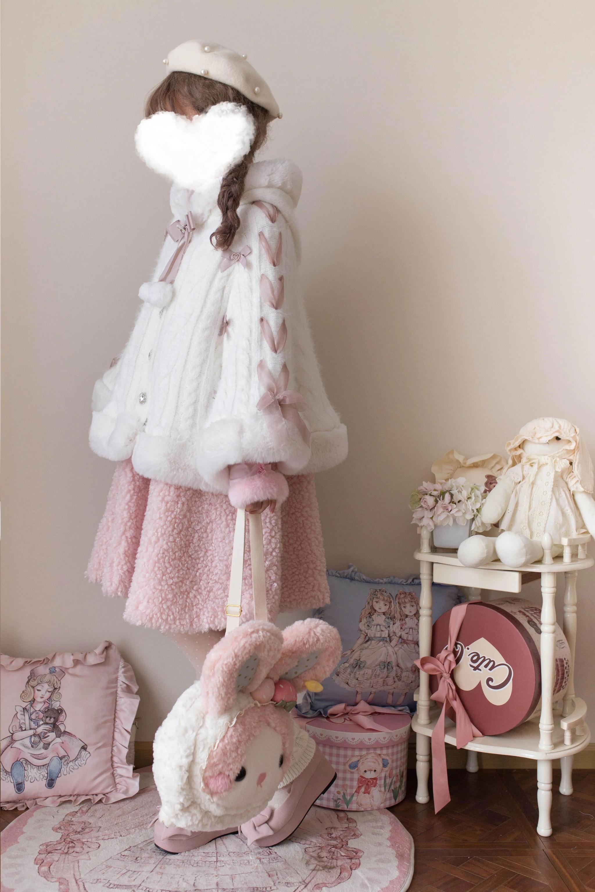 Sweet Bliss - Sweet Lolita Cape Winter Lolita Sweater Coat - image 8