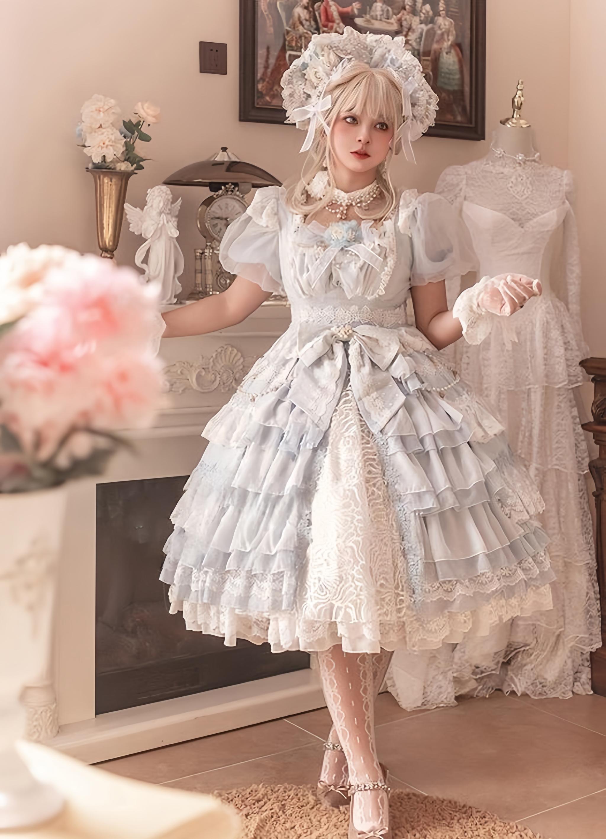 Waltz - Classic Lolita Plus-size OP Dress, Front Opening - image 2
