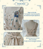 Floral and Bird Series - Classic Lolita JSK Dress, Floral Print - image 9