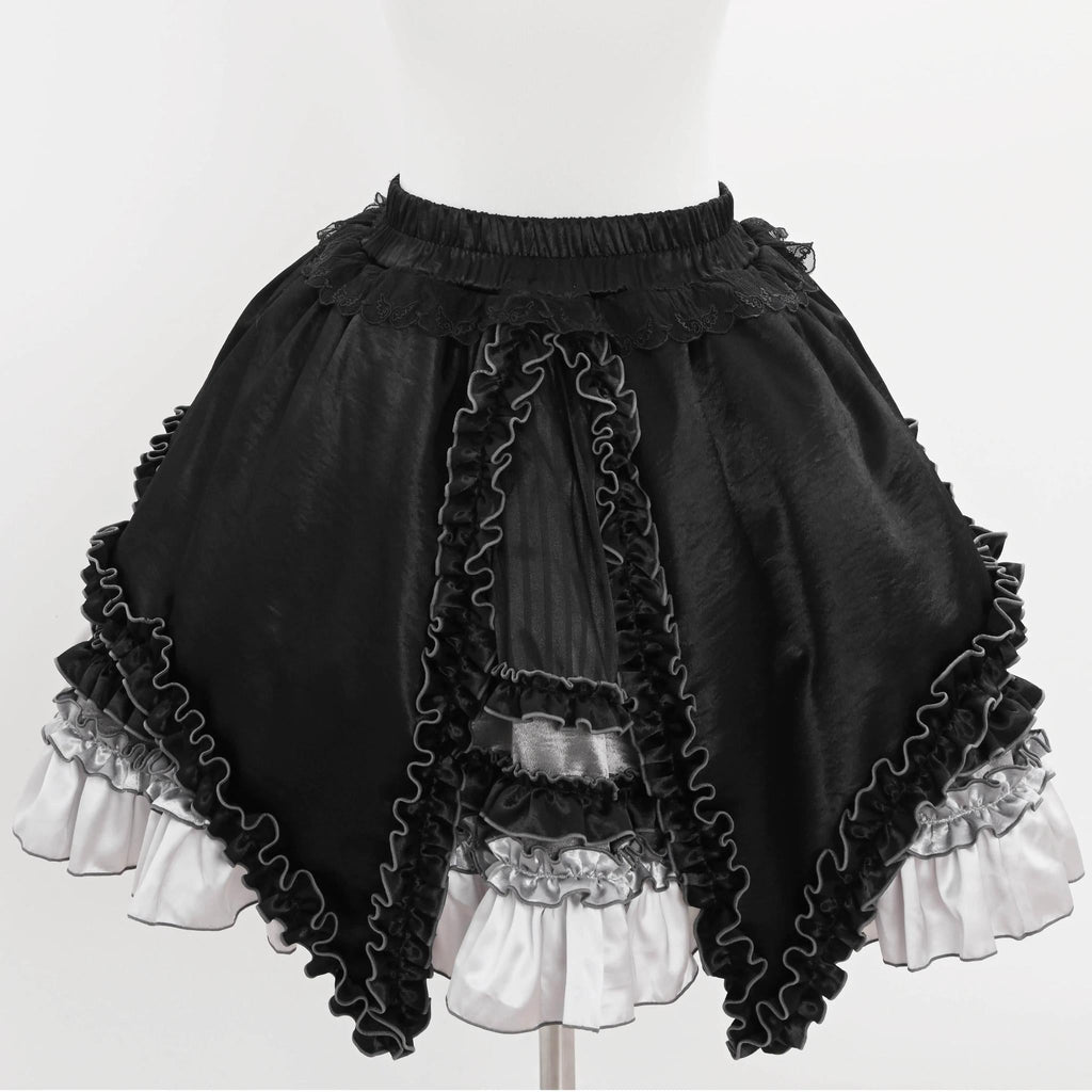 Metallic Angel Black Gothic Lolita Top and Ruffled Skirt Set - image 20