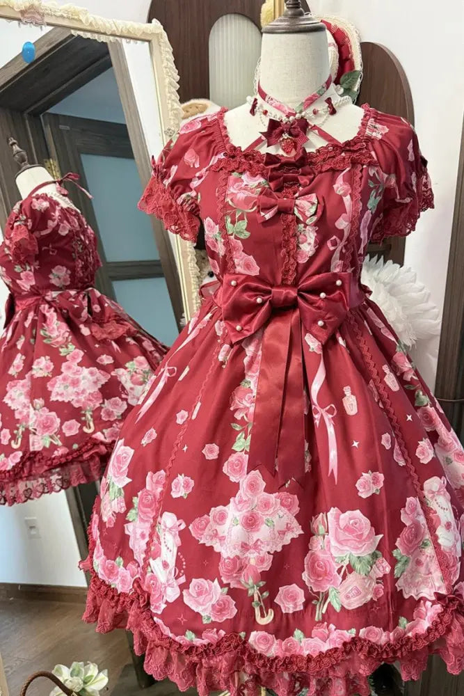 Little Rose Lolita OP & Separate Overdress - image 8