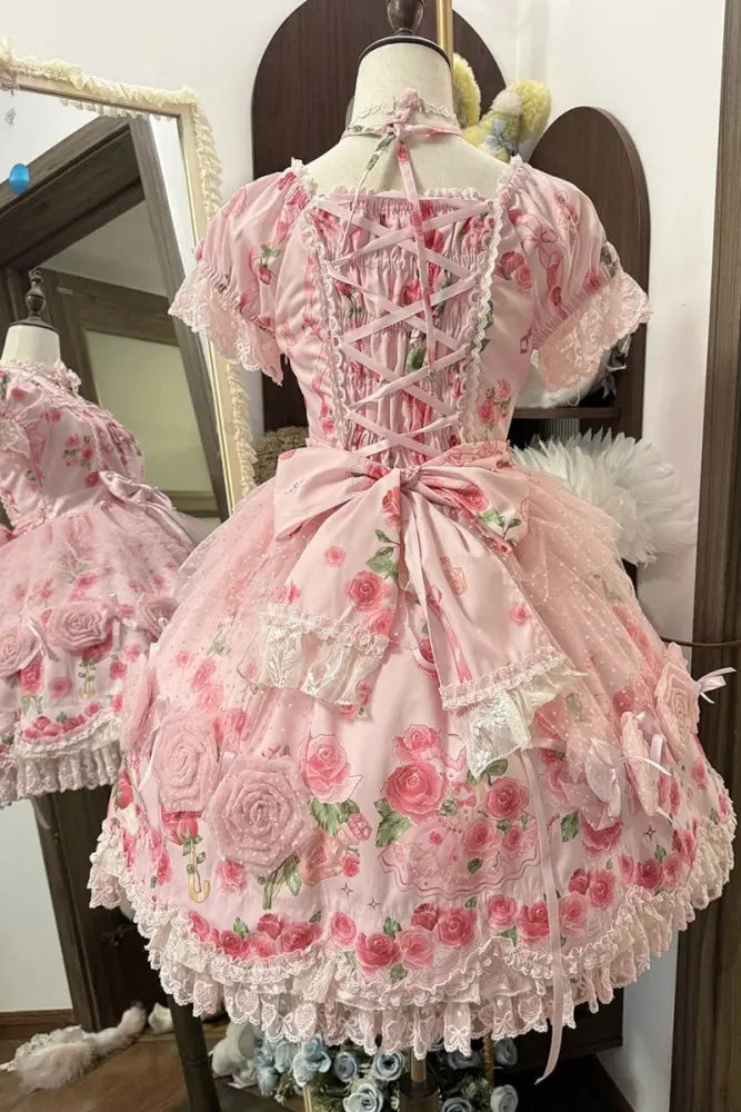 Little Rose Lolita OP & Separate Overdress - image 11