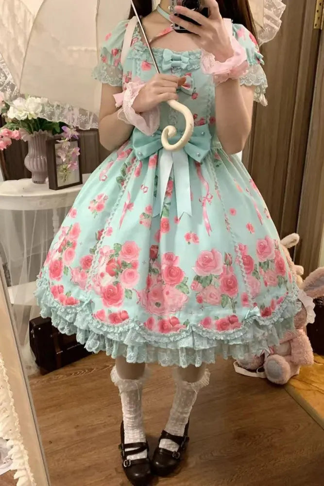 Little Rose Lolita OP & Separate Overdress - image 17